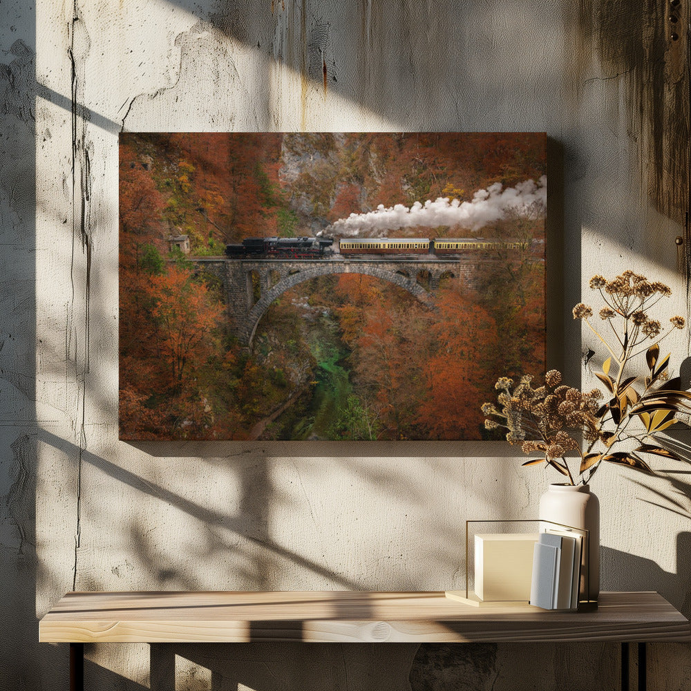 Wall art Museum train