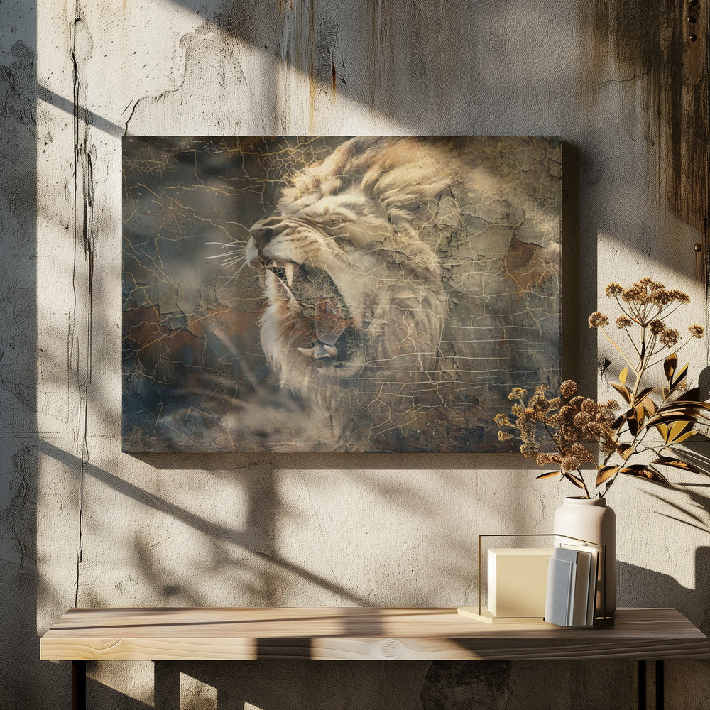 Art mural Lion Animal Art Vintage Illustration Décoration murale 09