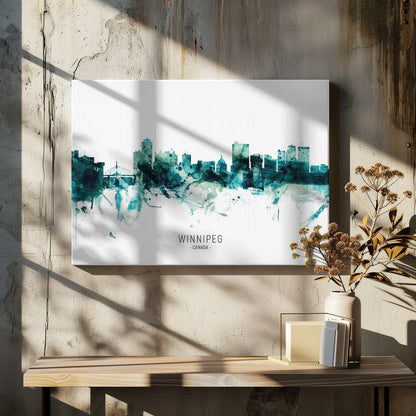 Art mural Winnipeg Canada Skyline