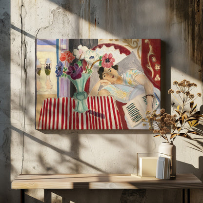 Décoration murale Femme et Anémones