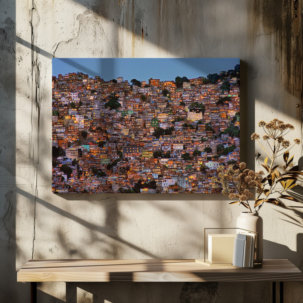 Décoration murale Crépuscule dans la favela de Rocinha