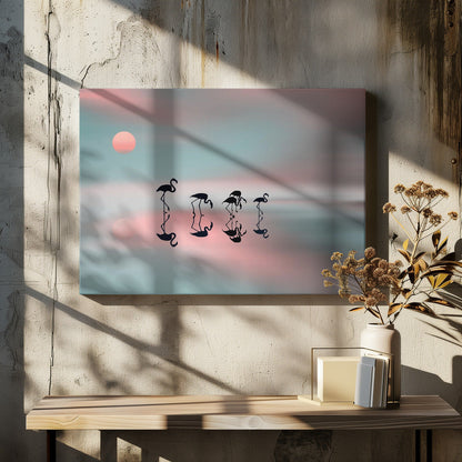 Flamants roses Wal Art Family.