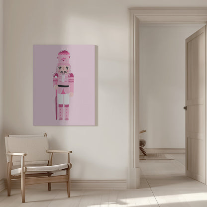 Décoration murale Casse-Noisette rose sur toile