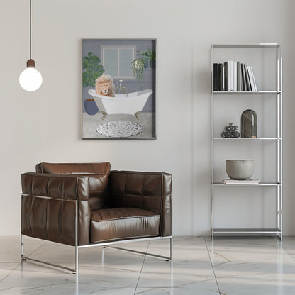 Impression sur toile Lion prenant un bain