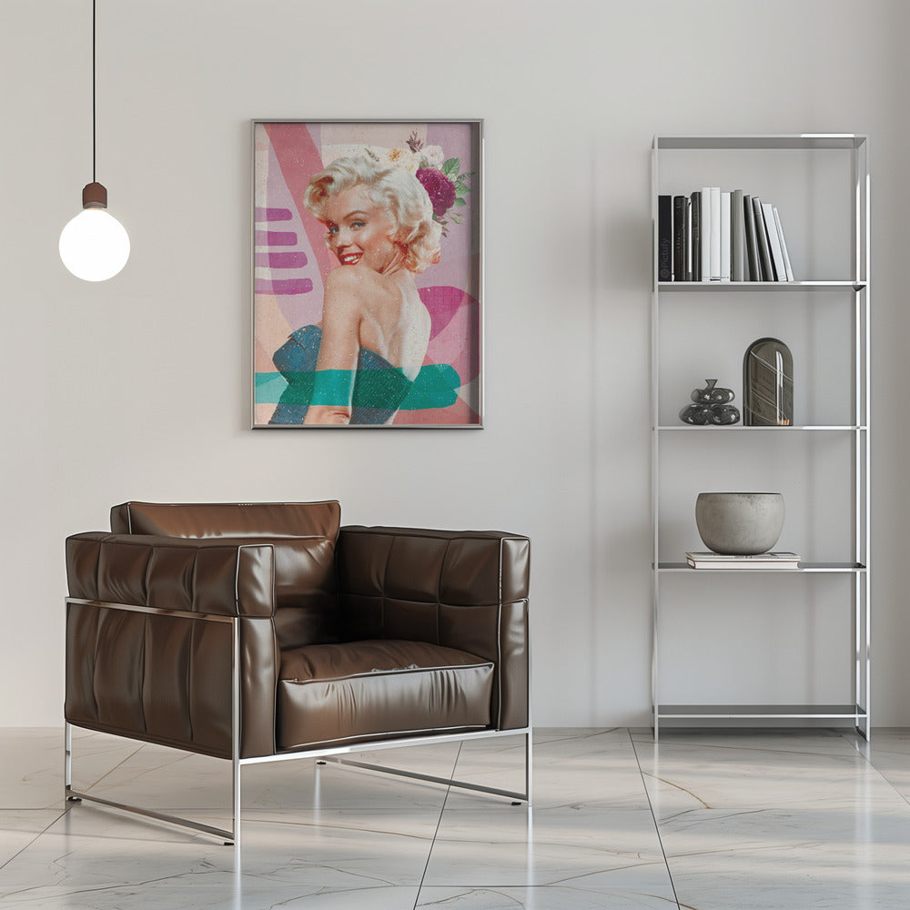 Marilyn Monroe Pink and Teal Pop Art Canvas Wall Art | Marilyn is Back