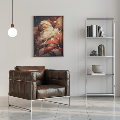 Décoration murale Le Père Noël endormi
