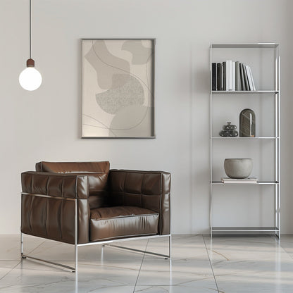 Art mural moderne du milieu du siècle n° 2 | marron