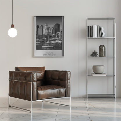 Black and White Boston North End Waterfront Canvas Wall Art | BOSTON Skyline North End & Waterfront
