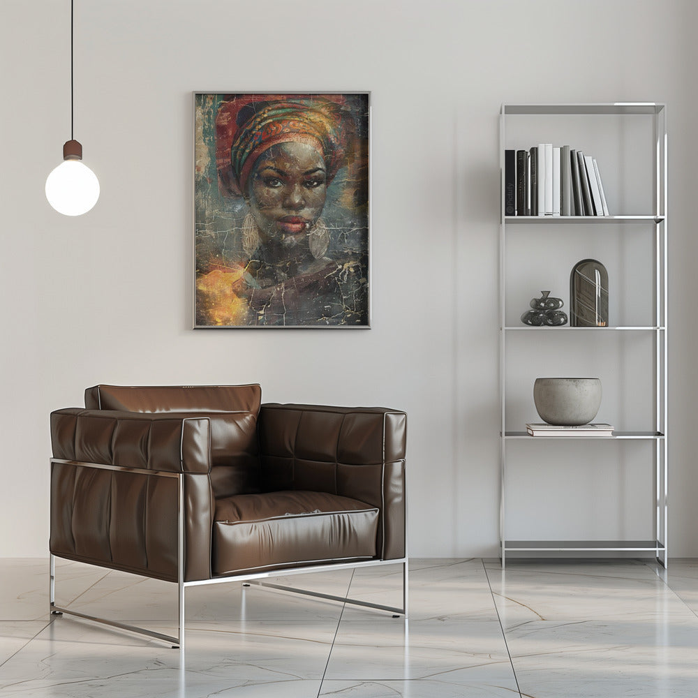 Art mural Illustration d'art africain Art mural 068