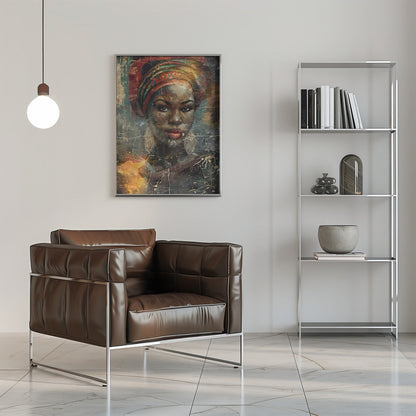 Art mural Illustration d'art africain Art mural 068