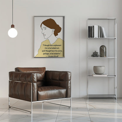 Décoration murale Virginia Woolf Art Jaune