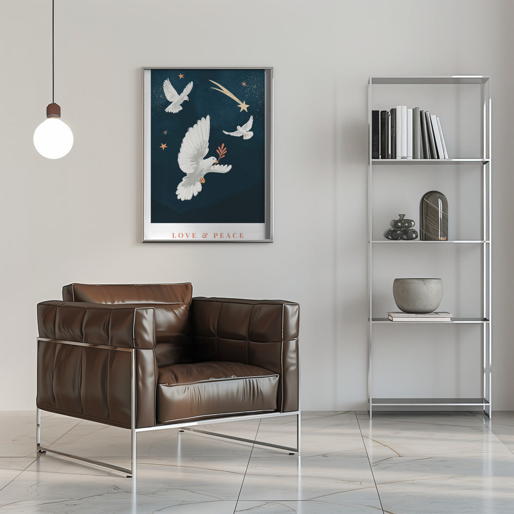 Décoration murale « Amour et Paix » sur toile