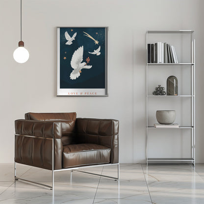 Décoration murale « Amour et Paix » sur toile