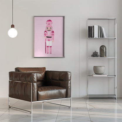 Décoration murale Casse-Noisette rose sur toile