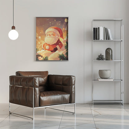 Impression sur toile Père Noël pour décoration murale