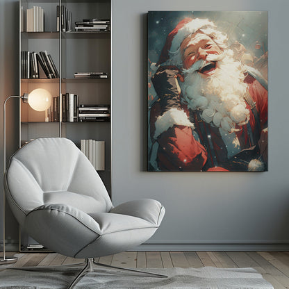 Décoration murale Père Noël rieur - Décoration de Noël
