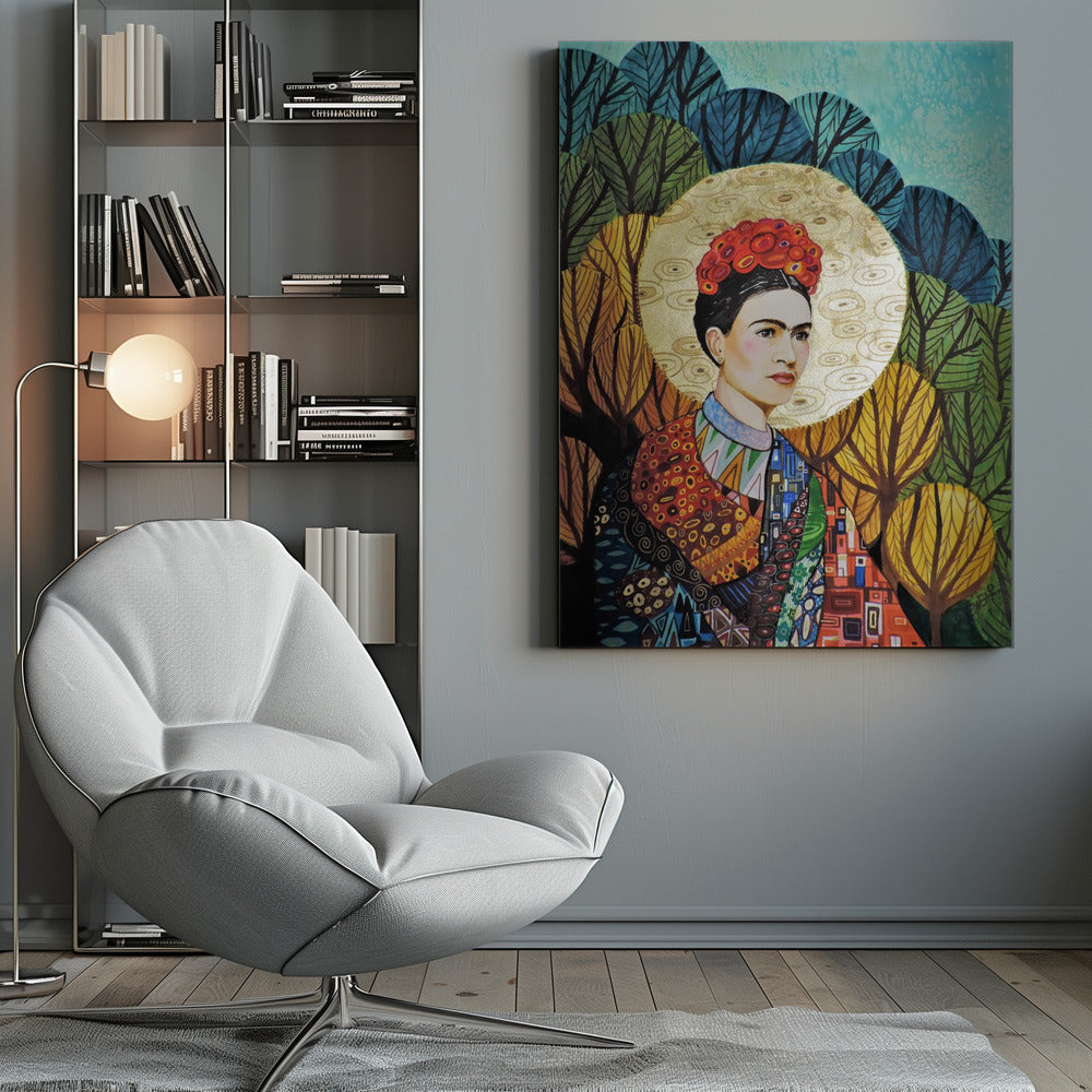 Art mural Frida aime Klimt