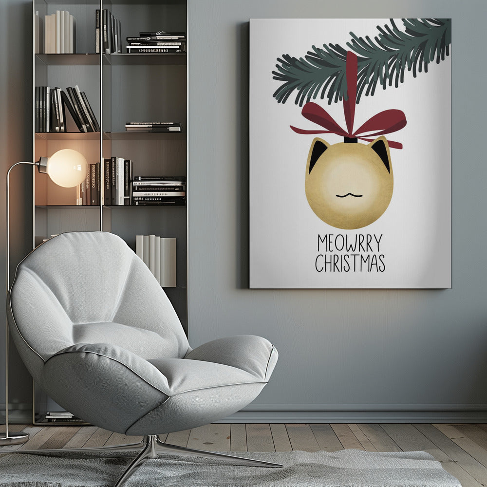 Décoration murale Boule de Noël Meowrry (or, blanc)