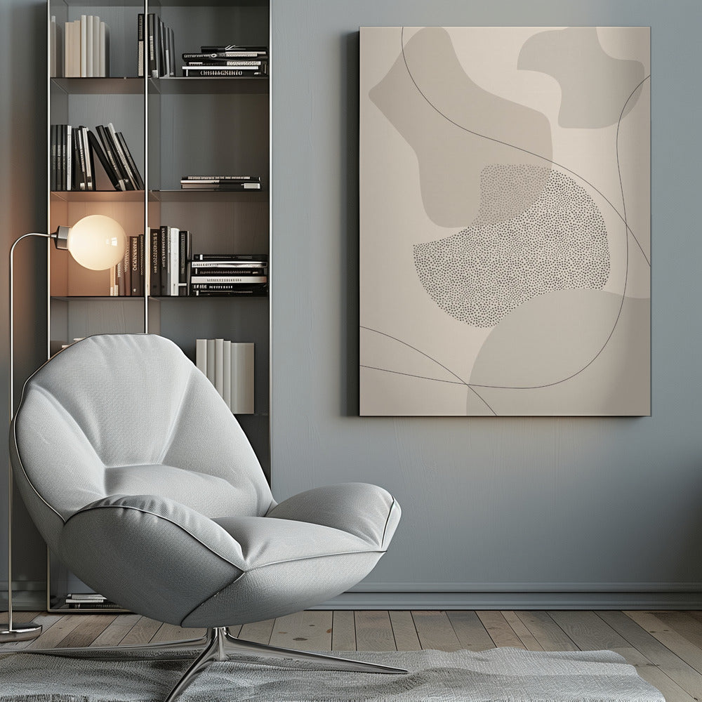 Art mural moderne du milieu du siècle n° 2 | marron