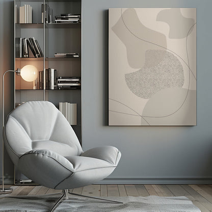 Art mural moderne du milieu du siècle n° 2 | marron