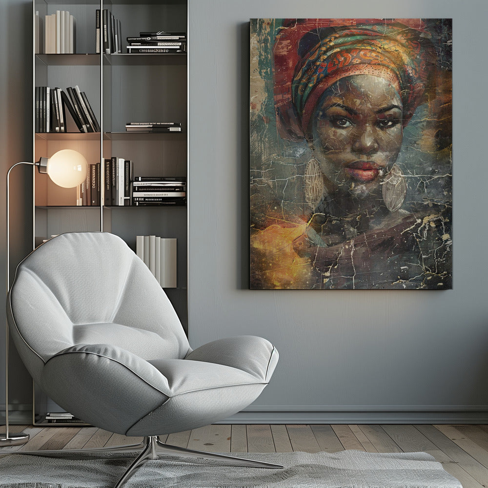 Art mural Illustration d'art africain Art mural 068