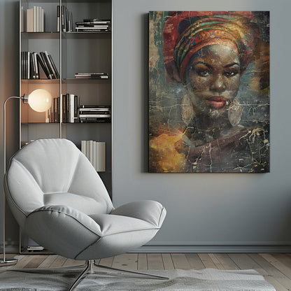 Art mural Illustration d'art africain Art mural 068