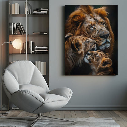 Affiche murale Famille de lions 2