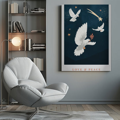 Décoration murale « Amour et Paix » sur toile