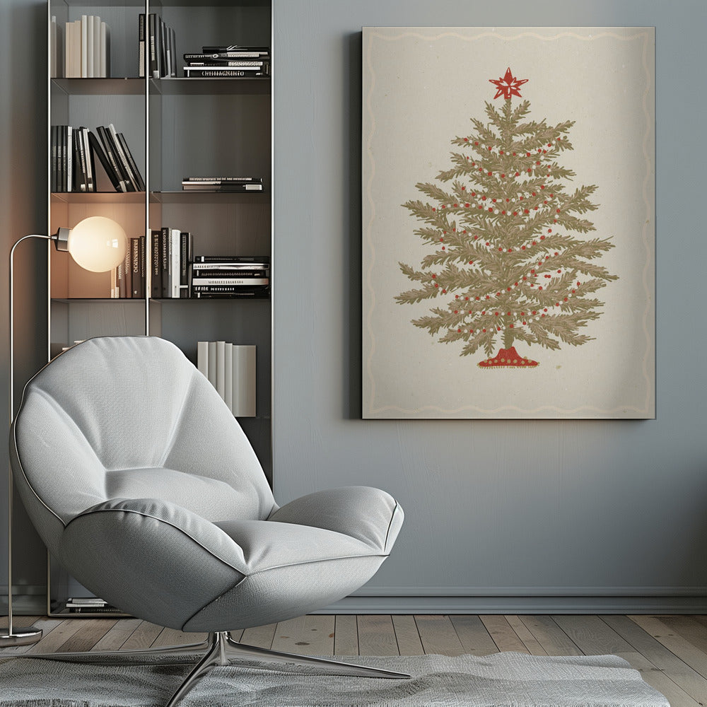 Décoration murale Sapin de Noël 02 Impression sur toile
