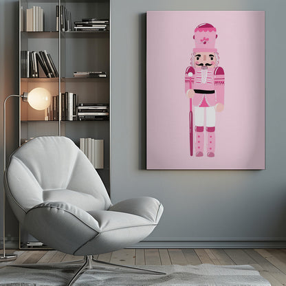 Décoration murale Casse-Noisette rose sur toile