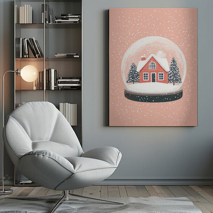 Décoration murale Ornement de Noël Illustration sur verre Impression sur toile