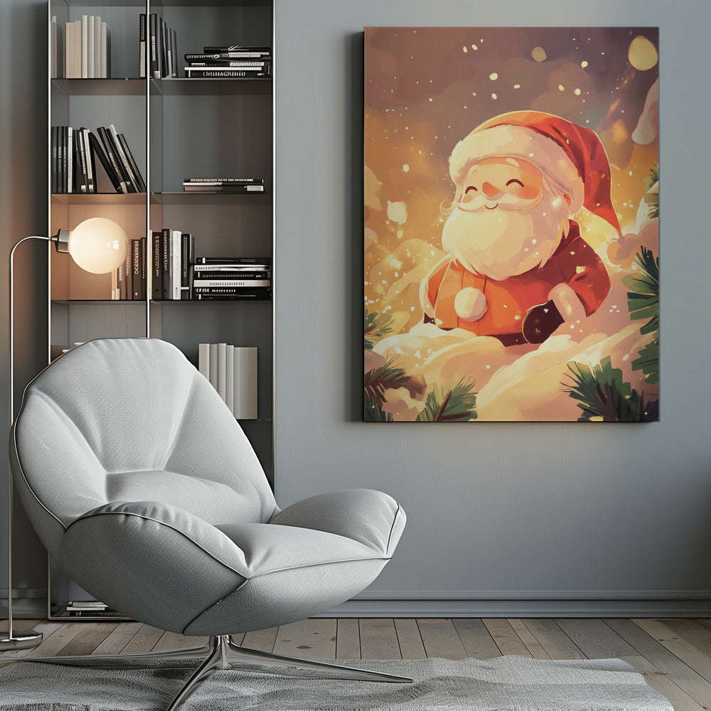 Impression sur toile Père Noël pour décoration murale