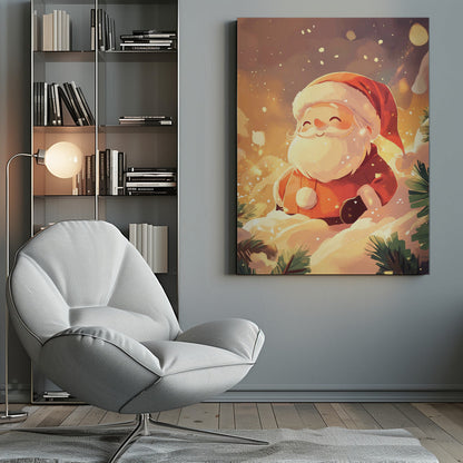 Impression sur toile Père Noël pour décoration murale