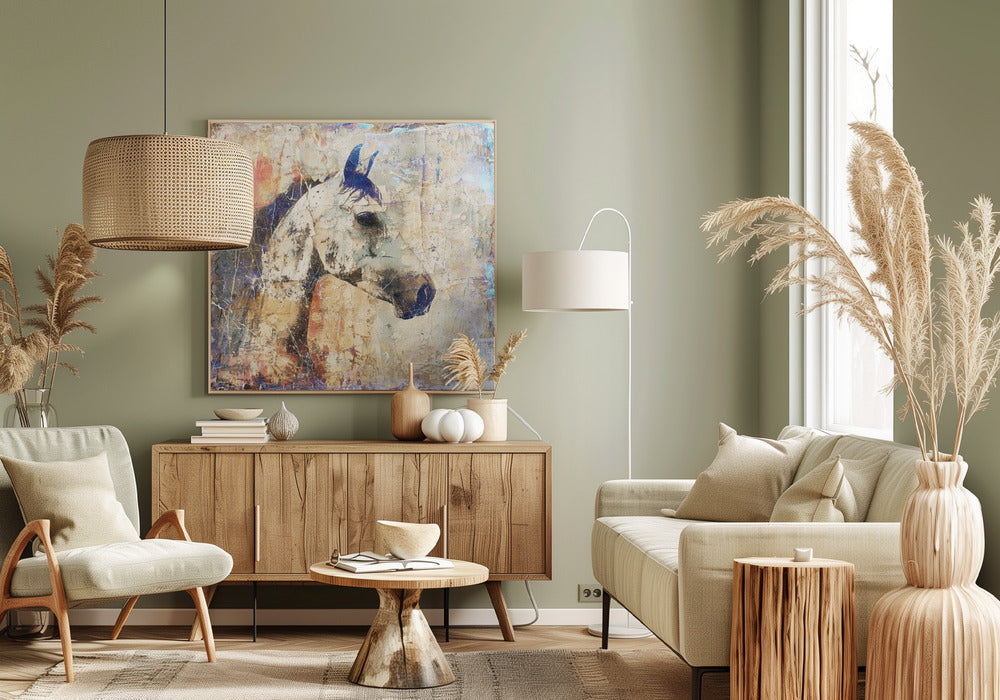 Art mural Cheval Illustration d'art vintage 04