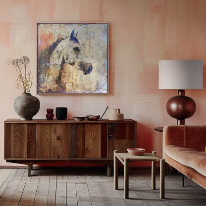 Art mural Cheval Illustration d'art vintage 04