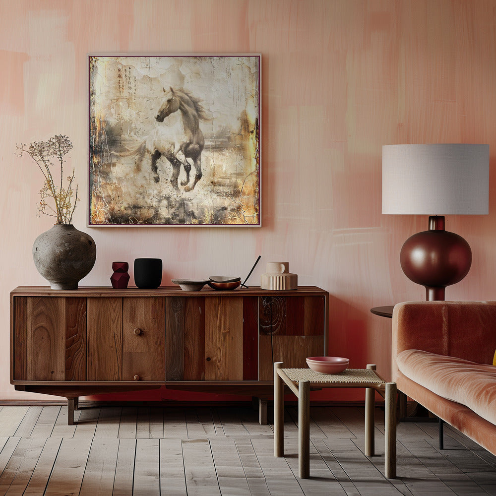 Illustration cheval vintage 16