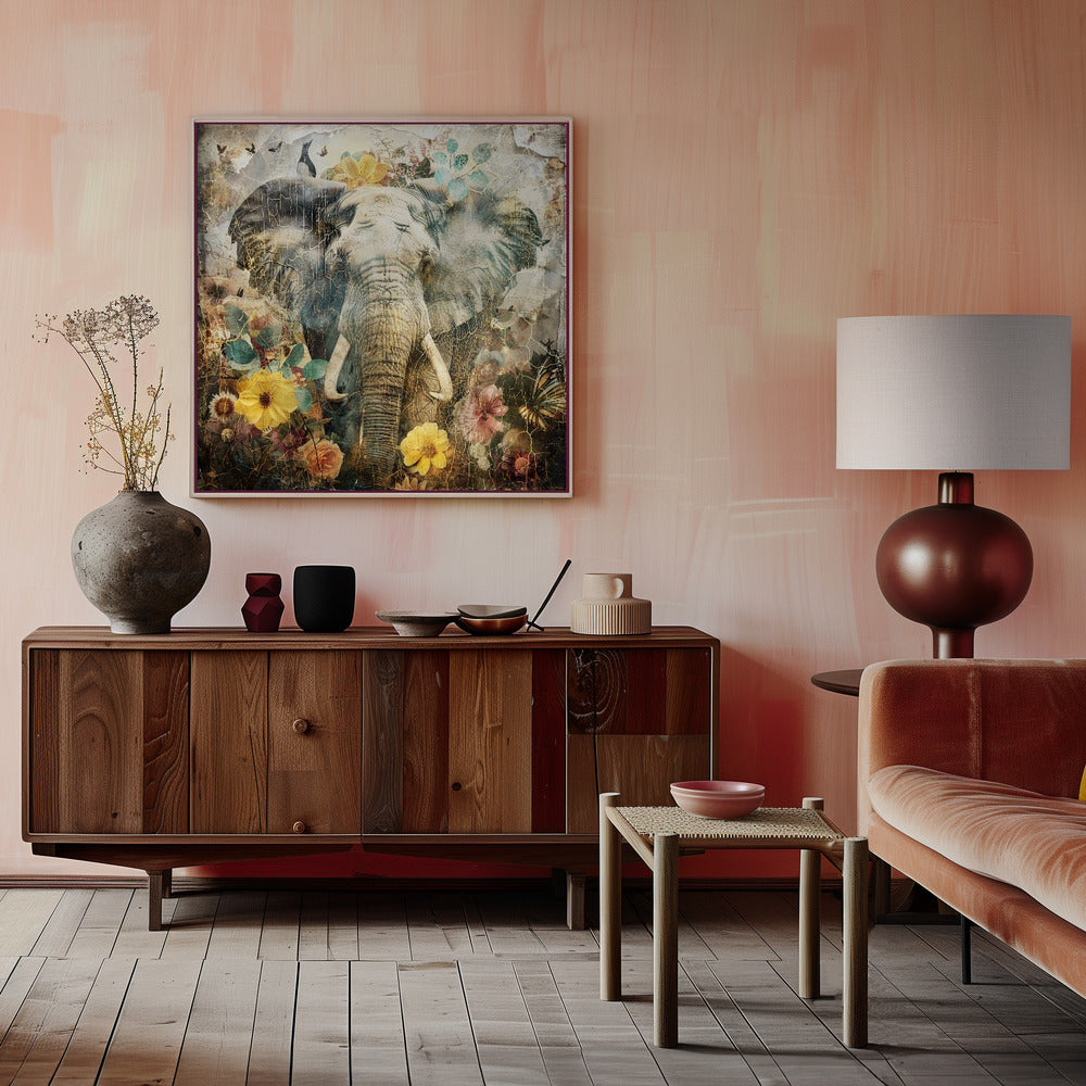 Décoration murale Animaux floraux Illustration d'art vintage 12