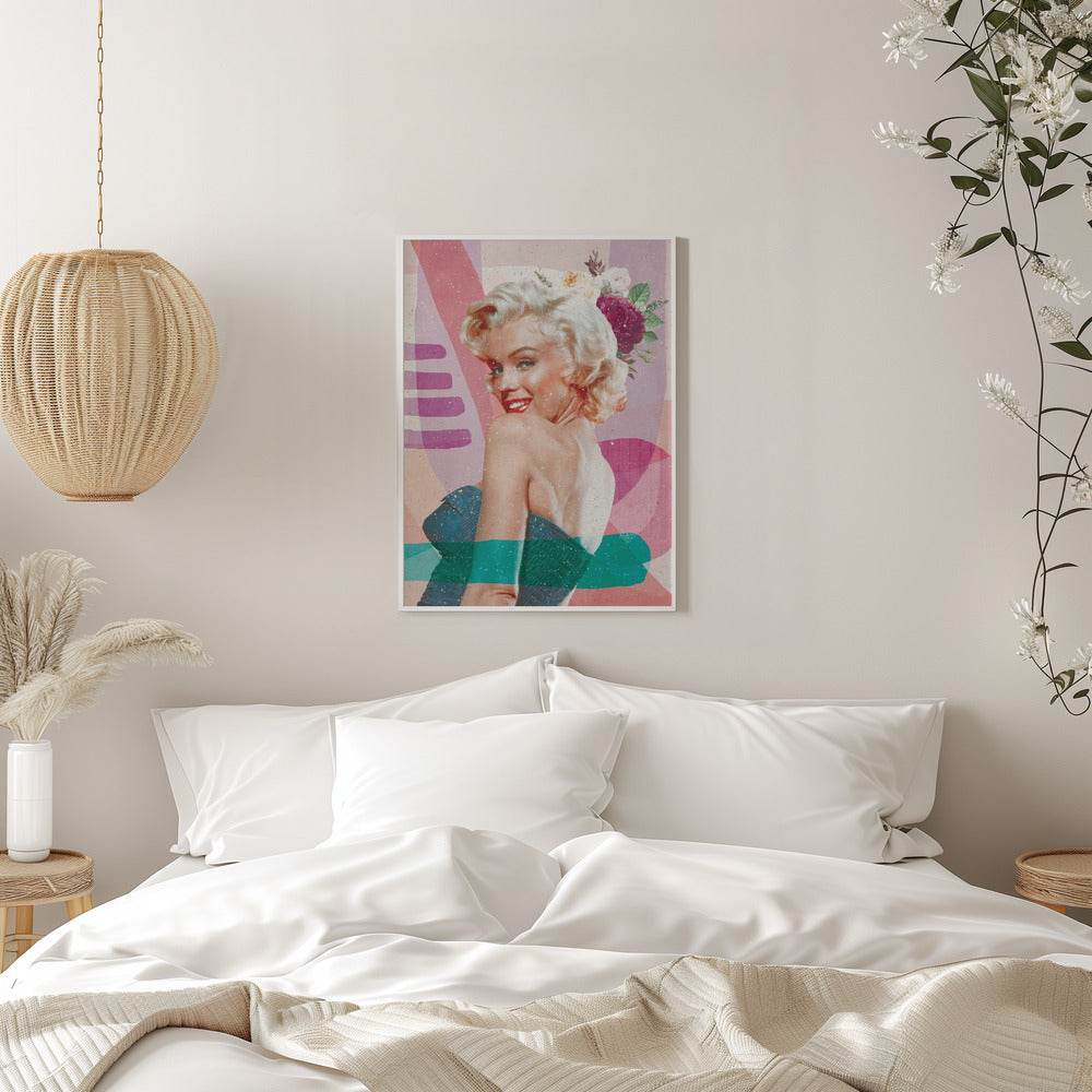Marilyn Monroe Pink and Teal Pop Art Canvas Wall Art | Marilyn is Back