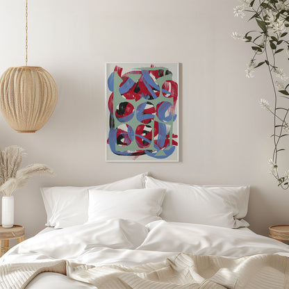 Art mural Coups de pinceau secs directionnels abstraits 03