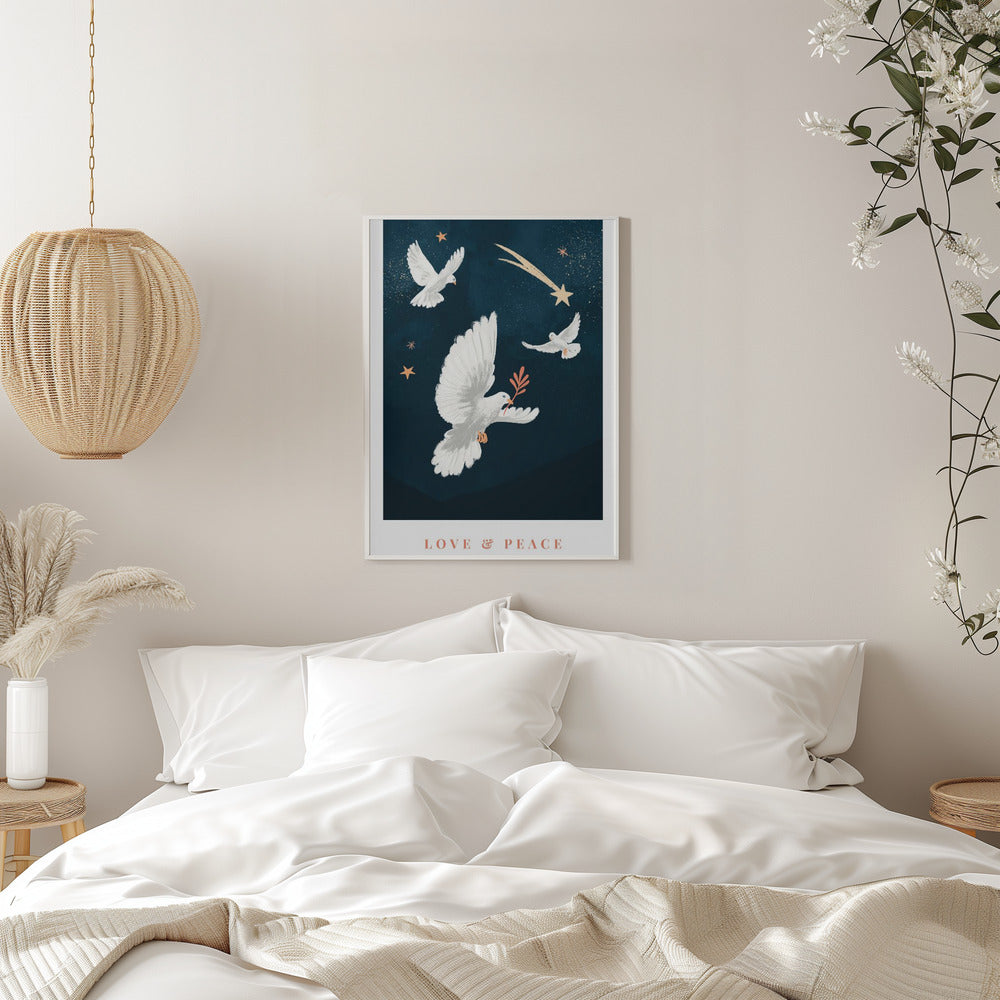 Décoration murale « Amour et Paix » sur toile