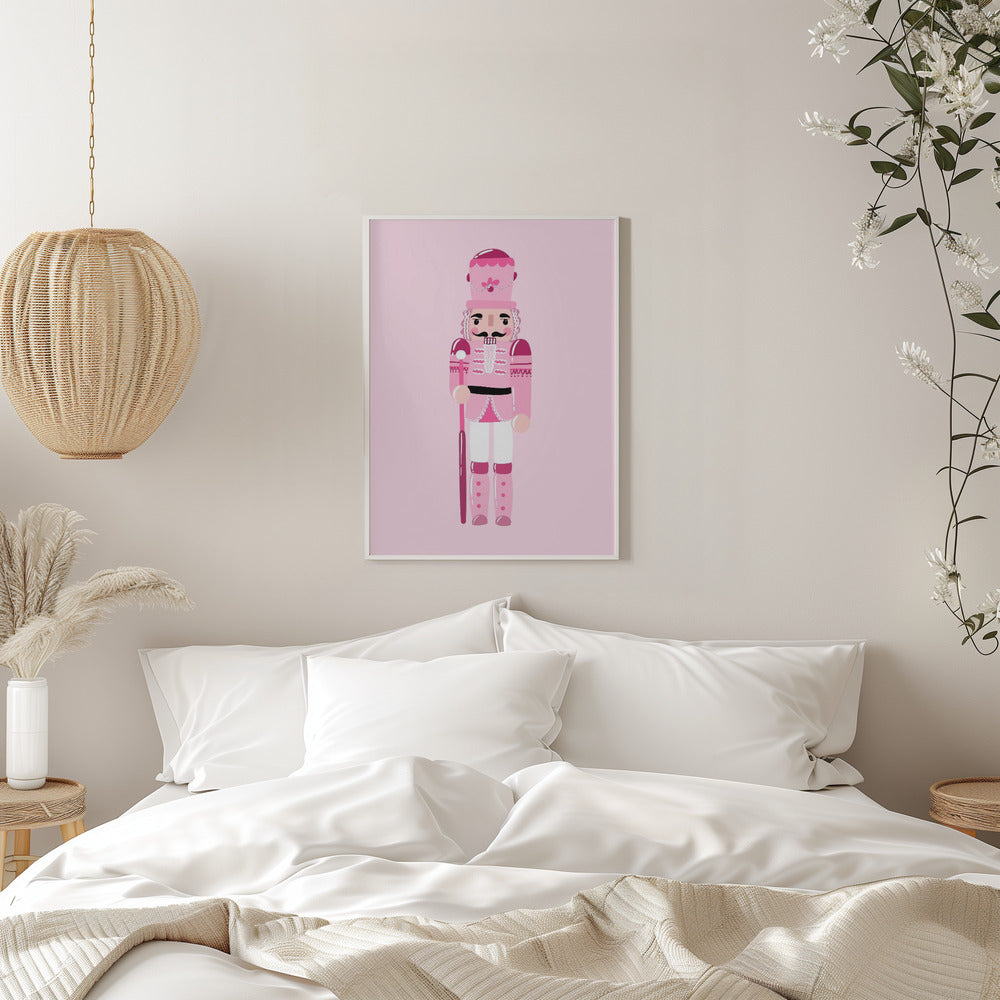 Décoration murale Casse-Noisette rose sur toile