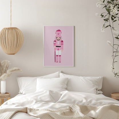 Décoration murale Casse-Noisette rose sur toile