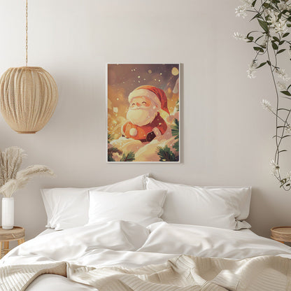 Impression sur toile Père Noël pour décoration murale