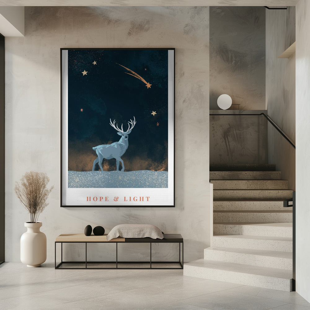 Décoration murale « Hope & Light », imprimée sur toile