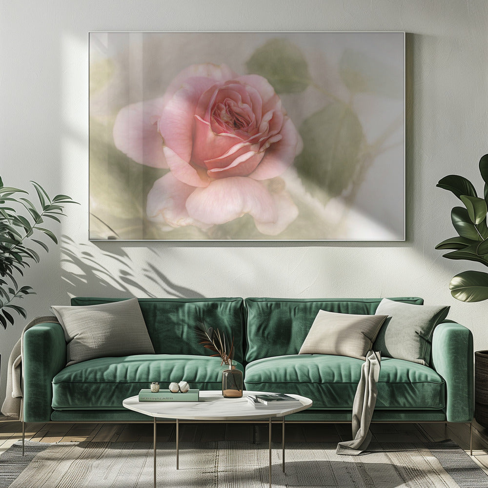 Décoration murale rose lisse