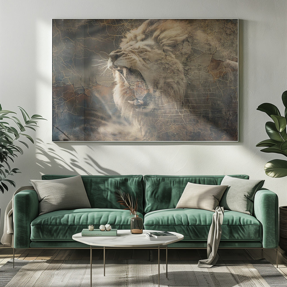 Art mural Lion Animal Art Vintage Illustration Décoration murale 09