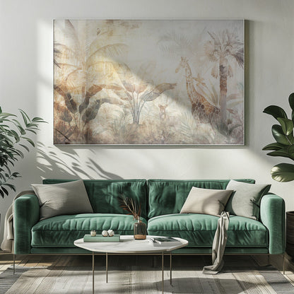 Art mural Feuilles de Jungle Illustration Art mural 06