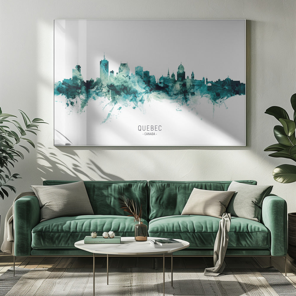 Art mural Silhouette de Québec Canada