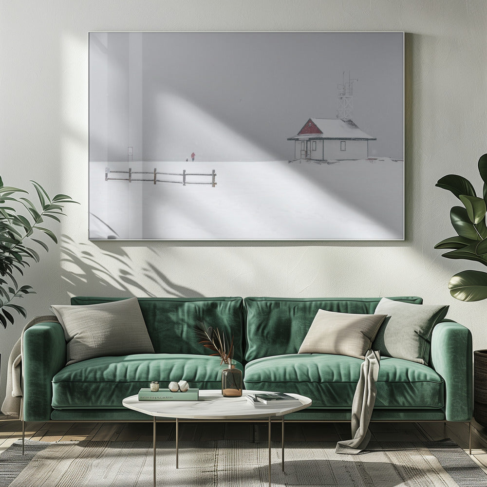 Maison de guilde sur la plage I Impression sur toile