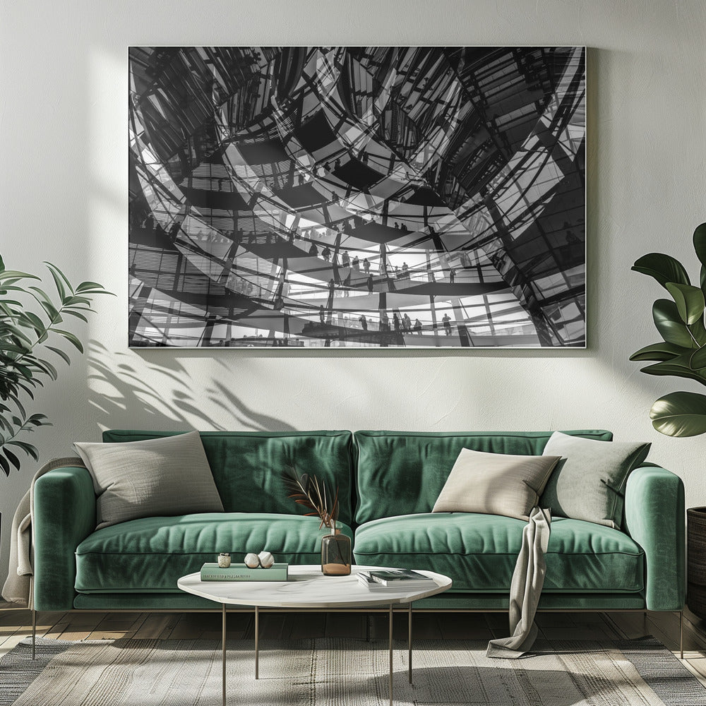 Visiteurs d'expositions d'art mural